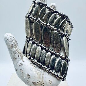 Rare Vintage Metal Statement Bracelet by designer Bernard Bouhnik, Paris